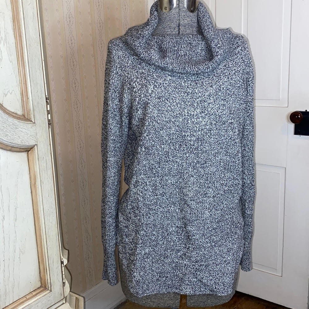 Gray cowl neck sweater